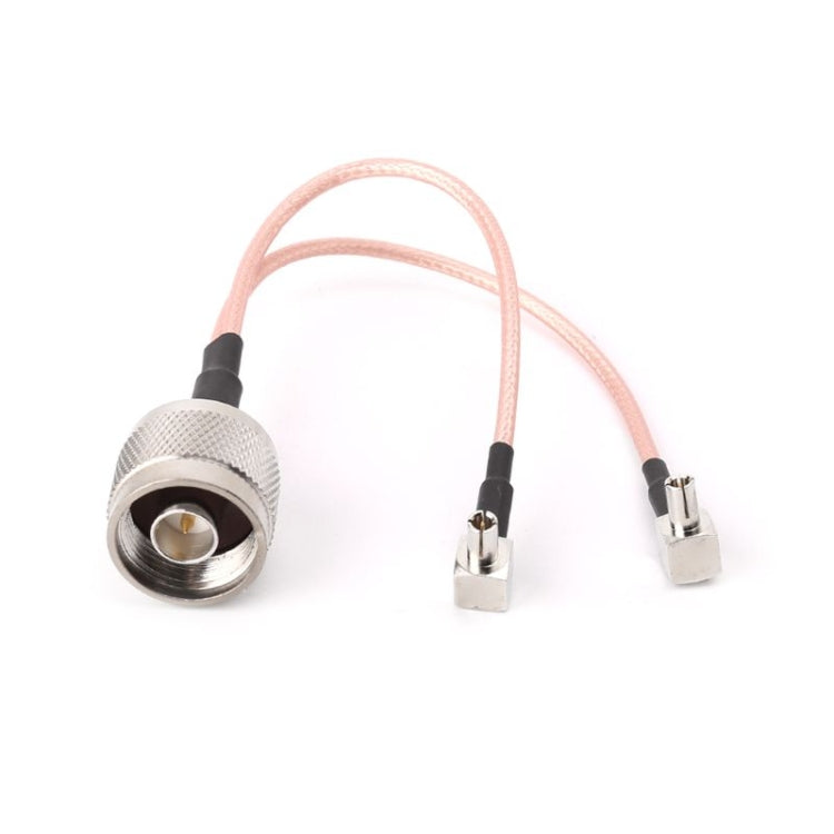 RG316 N Male to 2xTS9 / 2xCRC9 Male Plug Combiner Splitter Connecting Cable, Length: 15cm RG316 N Male to 2xTS9 / 2xCRC9 Male Plug Combiner Splitter Connecting Cable, Length: 15cm